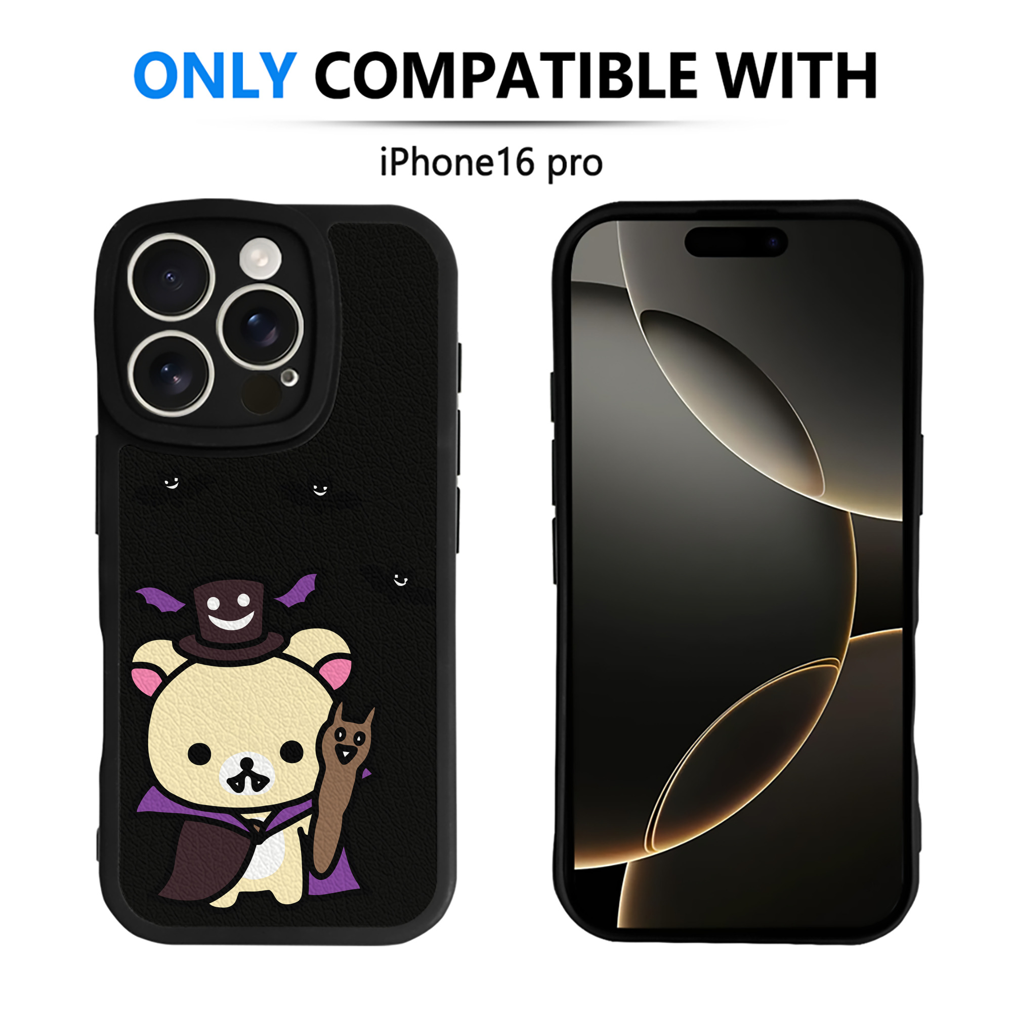 （画像用） リラックマ リラックマ キイロイトリ Rilakkuma Korilakkuma Kiiroitori 【iPhone 16シリーズ対応】シリコンスマホケース（レザー調） 材質：シリコン